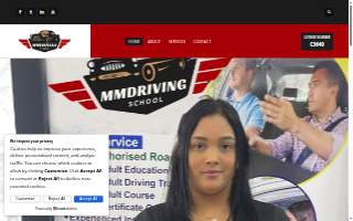 M&M Driving School website