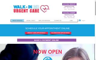 Walk In MD Clinic Urgent Care website
