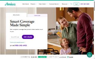 Amica Mutual Insurance Company of Raynham website