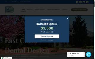 East Coast Dental Design website