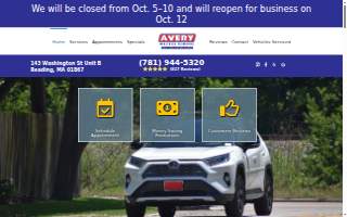 Avery Auto Care website