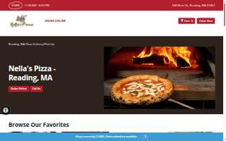 Nella's Pizza website