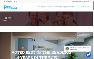 Prima Family Dental website