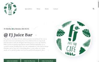 F&J Juice Bar Cafe website