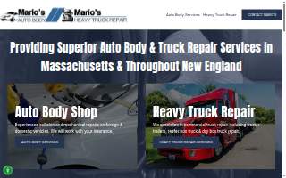 Mario's Auto Body website
