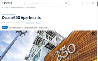 Ocean 650 Apartments website
