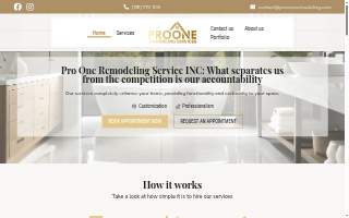 Pro One Remodeling Services of Revere website