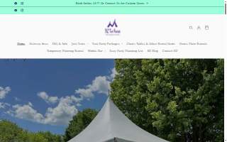 BZ Tent Rentals website