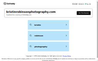 Kristin Robinson Photography website