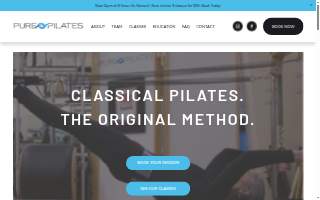 Pure Pilates Inc of Rockland website