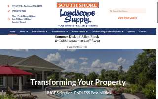 South Shore Landscape Supply website