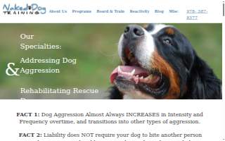 Naked Dog Training of Salem website