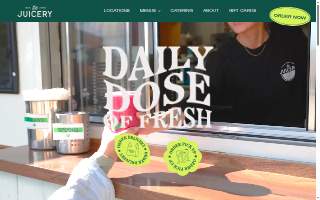 The Juicery of Salem website