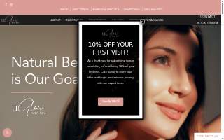 uGlow Med Spa website