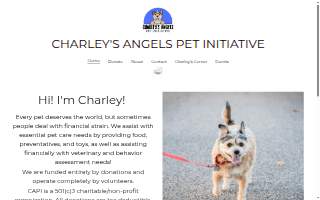Charlie’s Angel Pet Services website