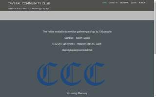 Crystal Community Club website