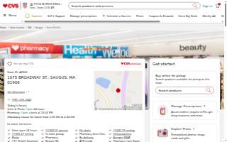 CVS Pharmacy of Saugus website