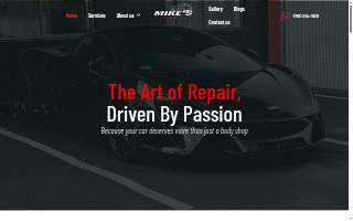Mike's Auto Body North website