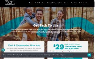 The Joint Chiropractic website