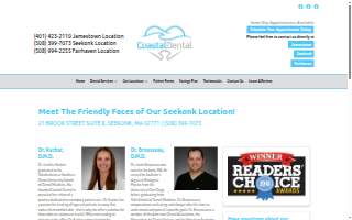 Coastal Dental of Seekonk website