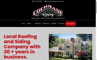 Cochrane Roofing and Siding website