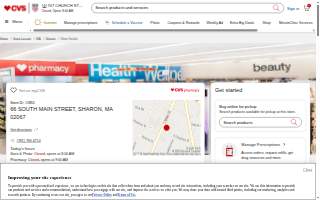 CVS Pharmacy of Sharon website