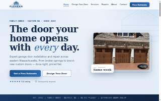 Pioneer Garage Door Co website