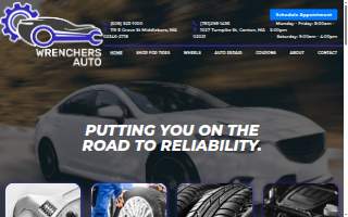Wrenchers Auto of Sharon website
