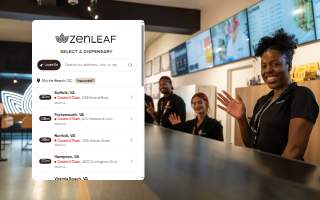 Zen Leaf Cannabis Dispensary website