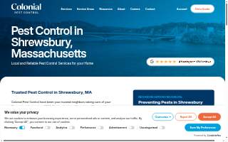 Colonial Pest Control Inc. of Shrewsbury website