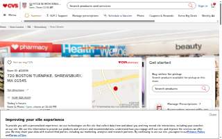 CVS Pharmacy of Shrewsbury website