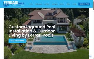 Ferrari Pools: Custom Outdoor Living website