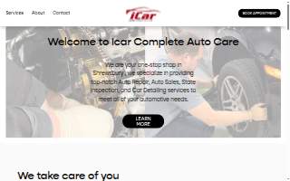iCar Complete Auto Care website