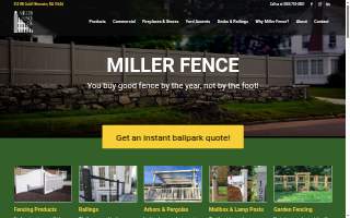 Miller Fence Co of Shrewsbury website