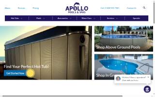 Apollo Pools and Spas website