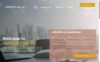 Aspden Law, P.C. website