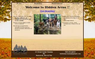 Hidden Acres Kennel website