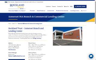 Rockland Trust Bank & Commercial Lending Center of Somerset website