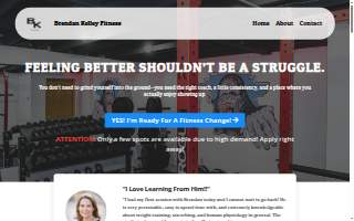 Brendan Kelley Fitness website