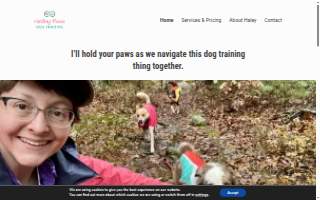 Holding Paws Dog Training website