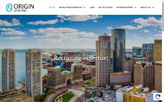 Origin Staffing website