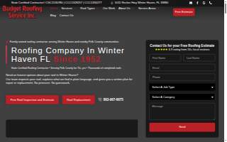 Budget Roofing website