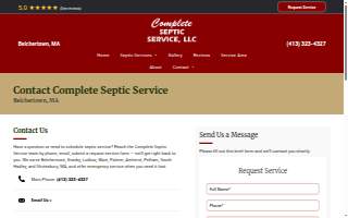 Complete Septic Service LLC of South Hadley website