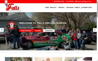 Falls Driving School website