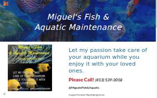 Miguels Fish & Aquatic (Maintenance) website