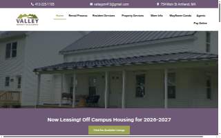 Valley Property Management website