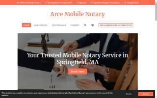 Arce Mobile Notary website