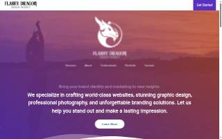 Flashy Dragon Design Agency website