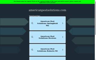 American Pest Solutions of Springfield website