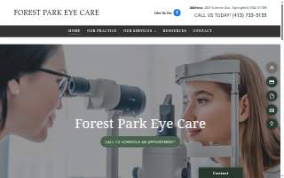 Forest Park Eye Care website